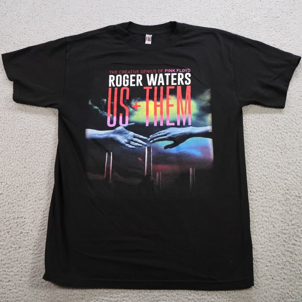 Roger Waters Shirt Mens Medium Black Us and Them Tour 2017 Pink Floyd Tee